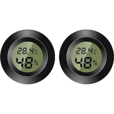 Digital Indoor Thermometer - Mini Hygrometer - Digital LCD Display - For Indoor and Outdoor Use - Humidity Meter for Humidifiers, Cellars, Baby Rooms - Fahrenheit or Celsius (2) (1/4)