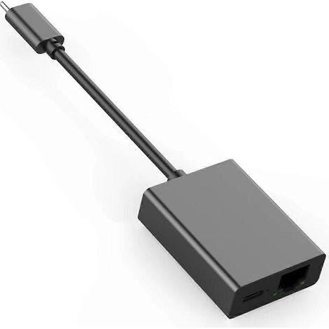 Adaptateur dock USB-C vers Ethernet pour Google TV 4K : compatible Plug and Play et charge rapide PD. (1/4)