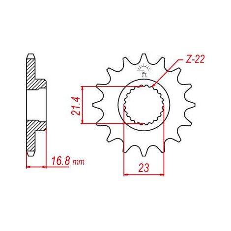 Pignon compatible avec la marque Yamaha - 520 - 16 Dents - Similaire JTF582 - Made in Germany