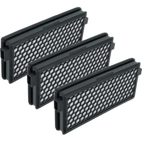 vhbw 3x filtre compatible avec Miele S5221, S5260, S5261, S5280, S5211, S5220, S5210 aspirateur - filtre à charbon actif HEPA noir / blanc