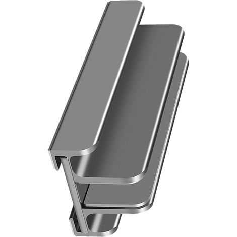 Support vertical pour ordinateur portable avec 3 emplacements de rangement ordonné et largeur réglable, idéal pour la maison et le bureau (gris). (1/5)