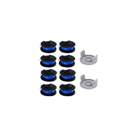 Bobines de rechange pour débroussailleuse Ryobi ONE+, 10 paquets (8 bobines + 2 capuchons), compatible AC14RL3A, fil sans fil (1/4)