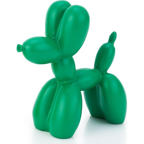 Statue de chien décoration intérieure en ballon, 10,2 cm, vert, pour étagères, décorative, taille S (1/5)