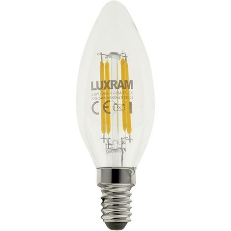 Ampoule e14 (slim) bougie value classic led 3.8w 2700k 400lm -a++