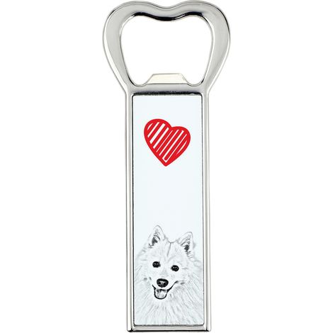 Spitz giapponese - apribottiglie con cane, apri frigo personalizzato, regalo unico per uomo di Art-Dog (1/5)