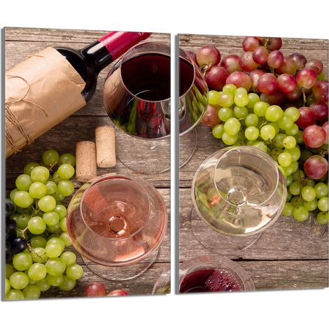 Glasschutzplatte für den Herd 2x30x52 Wein (1/5)