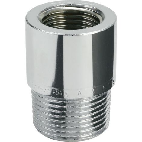 Viega Reduzierstück 448127 R/Rp 3/8 x 1/2, Rotguss verchromt, rund (1/3)