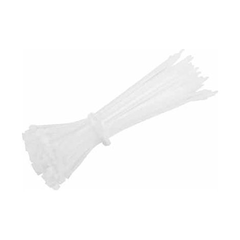 Attache-cable pour câblage 2.5x100mm blanc 100pcs V-TAC - sku 11159 (1/3)