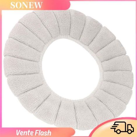 Sonew Housse de siège de toilette Lot De 5 Couvre-Sièges De Toilette Épais Et Chaud Idéal Pour La Famille Matéri deco tapis Beige (1/5)