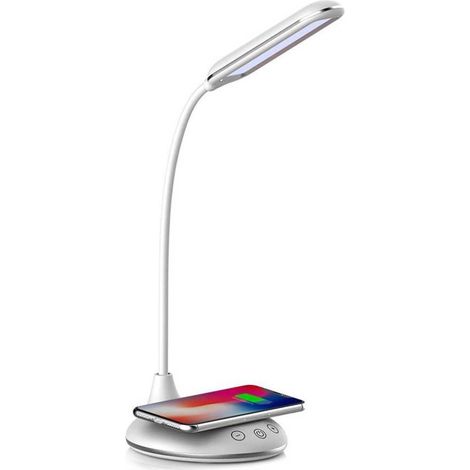 Lampe bureau LED blanche V-TAC 4W Qi CCT 405lm dimm. (1/4)