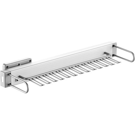 Porte-ceintures et cravates - Décor : Gris aluminium - Matériau : Acier - Hauteur : 84 mm - Largeur : 163 mm - Profondeur : 526 mm - VIBO (1/3)