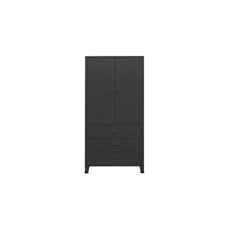 Garde-robe industrielle Noir 90x50x180 Métal (1/5)
