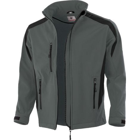 Qualitex Softshelljacke, Größe: L, Farbe: grau/schwarz (1/2)