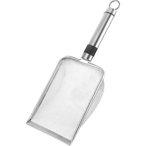 Pelle à litière pour chat en acier inoxydable durable pour un nettoyage efficace du sable (1/5)