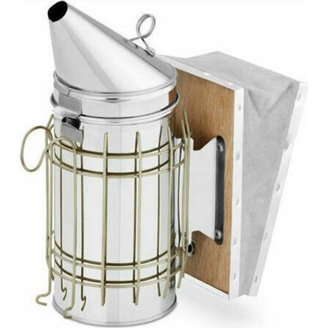 Bienenräucherofen aus Edelstahl mit Blasebalg – Großes Modell – Braun – Ideal für die Imkerei (1/5)
