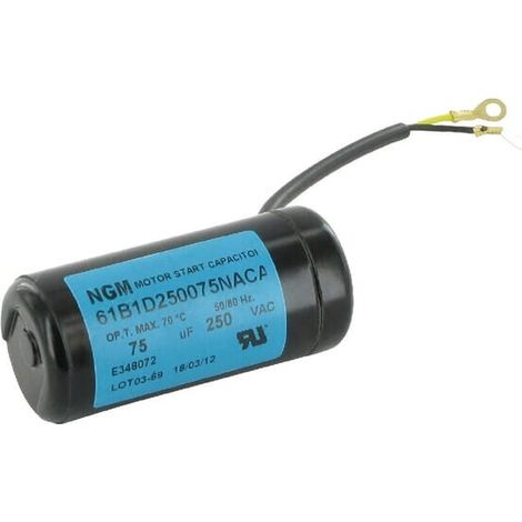 Condensador arranque 75uf/250V UNIVERSAL EM975250V