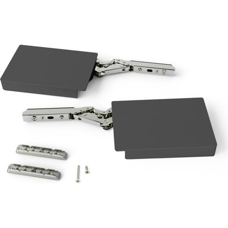 EMUCA Compas pour portes relevables Altius Lift - Relevable 1100-2900 (M (medium)) - Acier et plastique - Gris antracite (1/4)