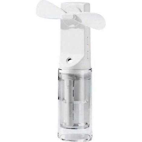 1 Ventilateur brumisateur, 4 vitesses, rechargeable, portable, blanc, pour maison bureau voyage (1/4)