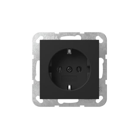 Gira Enchufe SCHUKO s.prot. cont. System 55 Negro m [4466005], 4466 005
