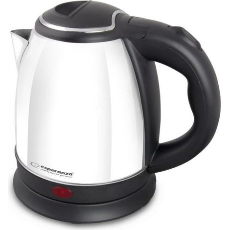 Bouilloire Ekk128W blanche et noire en acier inoxydable et plastique, 1350 W, 1 L (1/2)