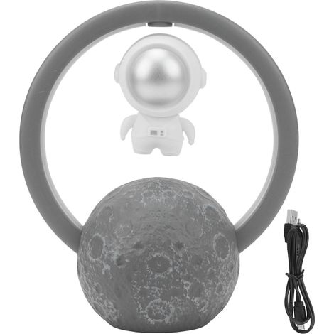 Enceinte Bluetooth Flottante Magnétique avec Éclairage RGB Astronaute - Audio Sans Fil Argenté (1/5)