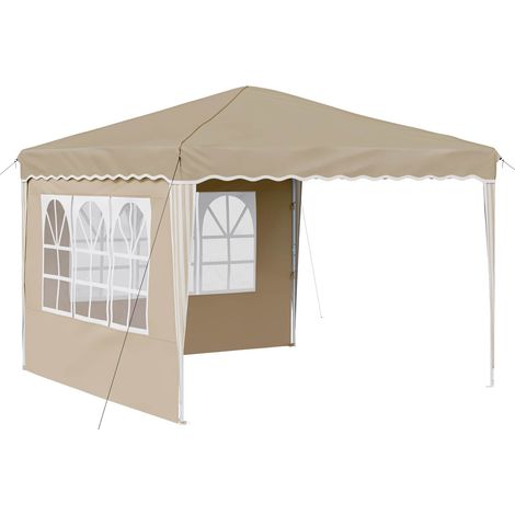 Carpa Plegable para Fiestas 288 x 288 x 245 cm Crema vidaXL