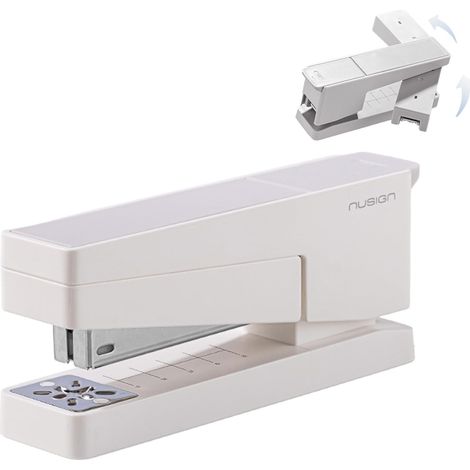 Agrafeuse de bureau à bras articulé, socle pivotant à 360°, capacité de 25 feuilles, compatible avec les agrafes 24/6 et 26/6, pour le bureau (1/5)