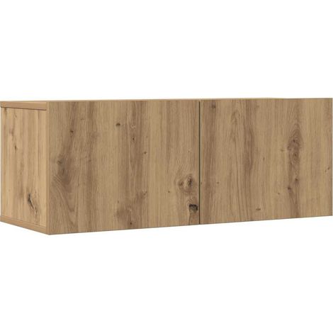 Muebles para TV de pared 2 unidades roble artesanal 80x30x30 cm vidaXL
