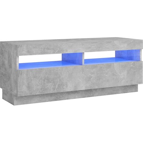 Mobile TV multimediale scaffale per televisione televisione buffet sala da pranzo soggiorno camera da letto con luci LED 100 x 35 x 40 cm grigio 020026508