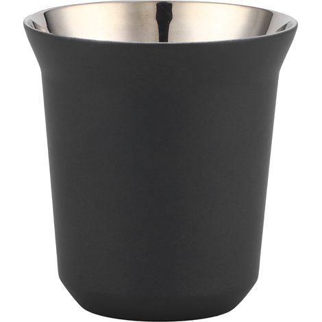 Mug isotherme à double paroi en acier inoxydable 304, 160 ml, noir mat, idéal pour la cuisine (1/5)