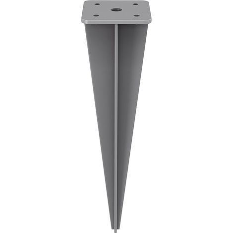 Piquet de fixation pour store jardin 11,5 x 11,5 x 46 cm installation facile en acier gris (1/2)
