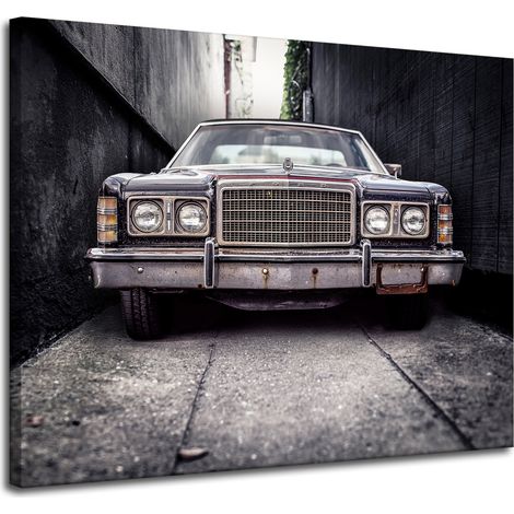 Vintage-Retro-Auto-Leinwanddruck 100x80 cm