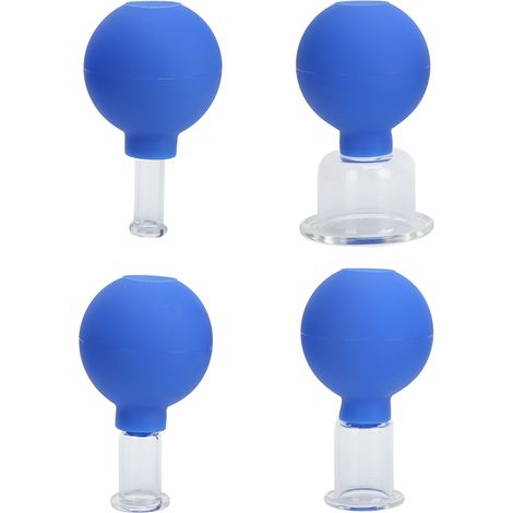 4er-Set Anti-Cellulite-Saugnäpfe, verschiedene Größen, Hautpeeling, Wellness-Behandlung, strapazierfähiges Gummi, starke Saugkraft (1/5)