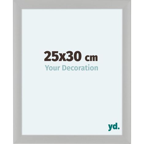 yd. - Cadre photo 25x30 - Blanc Grain de Bois - MDF - Como (1/5)