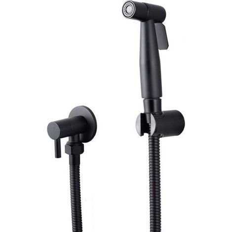 Pulvérisateur De Toilettes Pour Bidet Et De Toilettes En Acier Inoxydable, Kit De Pulvérisateur De Bidet, Pulvérisateur De Robinetterie Pulvérisateur De Wc Shattaf (Noir) (1/5)