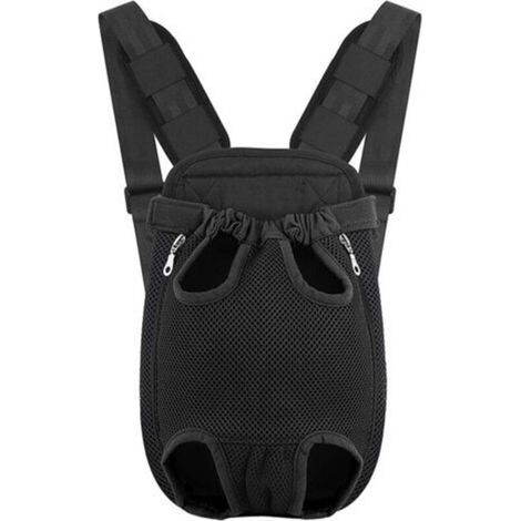 Sac de Transport de Voyage Sac à Dos de Transporteur Ventral Poitrine pour Petit Chien Chiot Chat pour Traveling Hiking Camping etc. M - Noir (1/5)