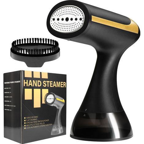 metal à vapeur portable en métal, 1500 W, avec réservoir d'eau réglable de 300 ml, repassage et défroissage vertical/horizontal, léger (1/5)