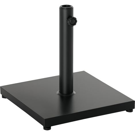 Sonnenschirmständer 13 kg Schirmständer, Quadratisch Schirmhalter, Schirmgewicht, Ständer für Sonnenschirm 35/38/48mm Rohrdurchmesser, für Balkon, Terasse, Garten, Schwarz