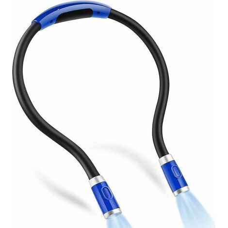 Rechargeable LED neck reading light - Flexible reading light with 3 brightness levels for reading in bed. (1/4)
