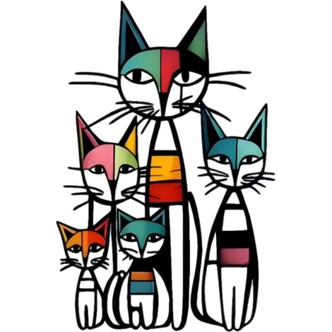 JSSEVN-Sculpture Murale Chat Métal – Art Mural Coloré 27×40 cm – Avec Vis & Adhésif Double Face – Décoration Murale pour Salon, Chambre, Cuisine (1/5)
