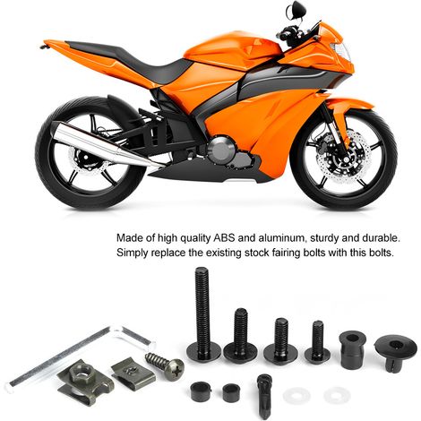 223-teiliger Motorradverkleidungsschraubensatz (schwarz) (1/5)