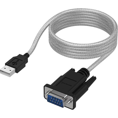 Cable serie RS232 macho a USB macho 1.5 M Transparente (1/4)