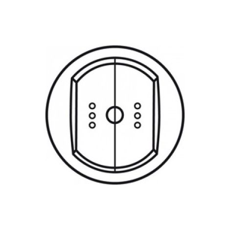 Legrand 068074 Embellecedor blanco - Interruptor doble emisor-receptor - Indicador de estado - Céliane