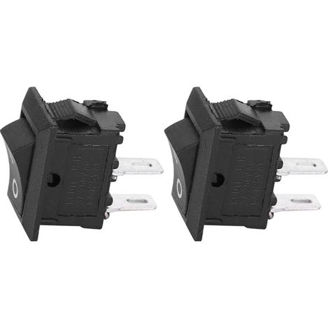 Lot de 20 interrupteurs à bascule 2 broches marche/arrêt 2 positions KCD11 Accessoires pour appareils ménagers Noir (1/5)