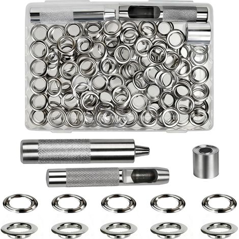 14mm Kit de Grommets Eyelets Outils 100PCS Œillet et 100PCS Rondelle (1/5)