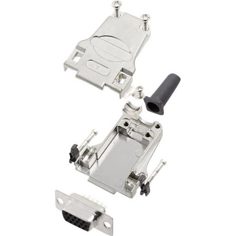 encitech DTZF09-HDS15-K 6355-0063-11 D-SUB Buchsenleisten-Set 180 ° Polzahl: 15 Lötkelch 1 Set