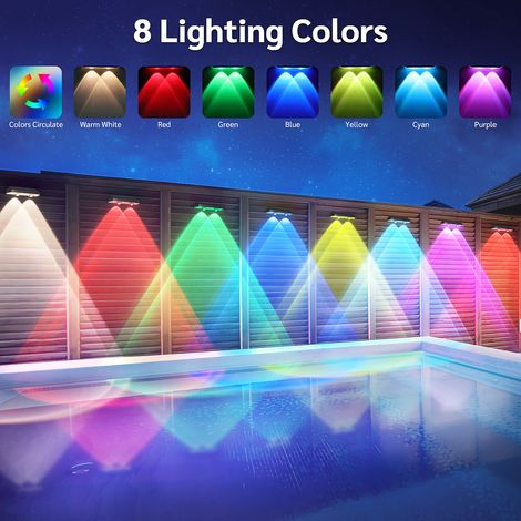 8 LED-Solarleuchten für Zäune, Terrassentore, Mauern, Treppenstufen und als dekorative Gartenbeleuchtung (1/5)