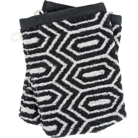 Lot de 2 gants de toilette SYMETRIE coton Alvéoles (1/5)