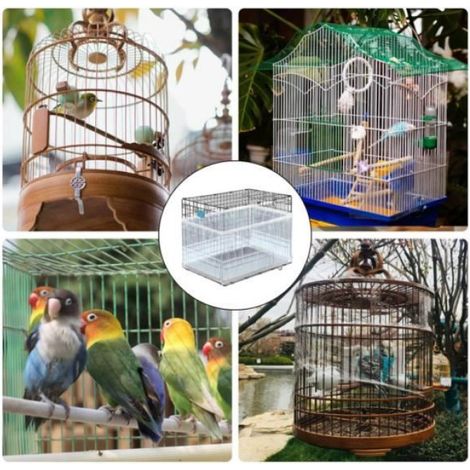 Couverture de Cage à Oiseaux, Nylon en Filet de Protection pour Cage Oiseaux Lavable, Ventilé est Antipoussière Housses 145-200cm (1/4)