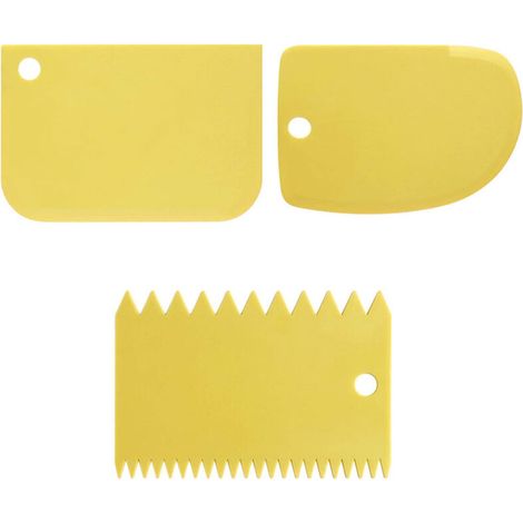 Kit de racloirs à pâte, racloirs à gâteaux en plastique multi-usages, racloirs droits et courbés à dents